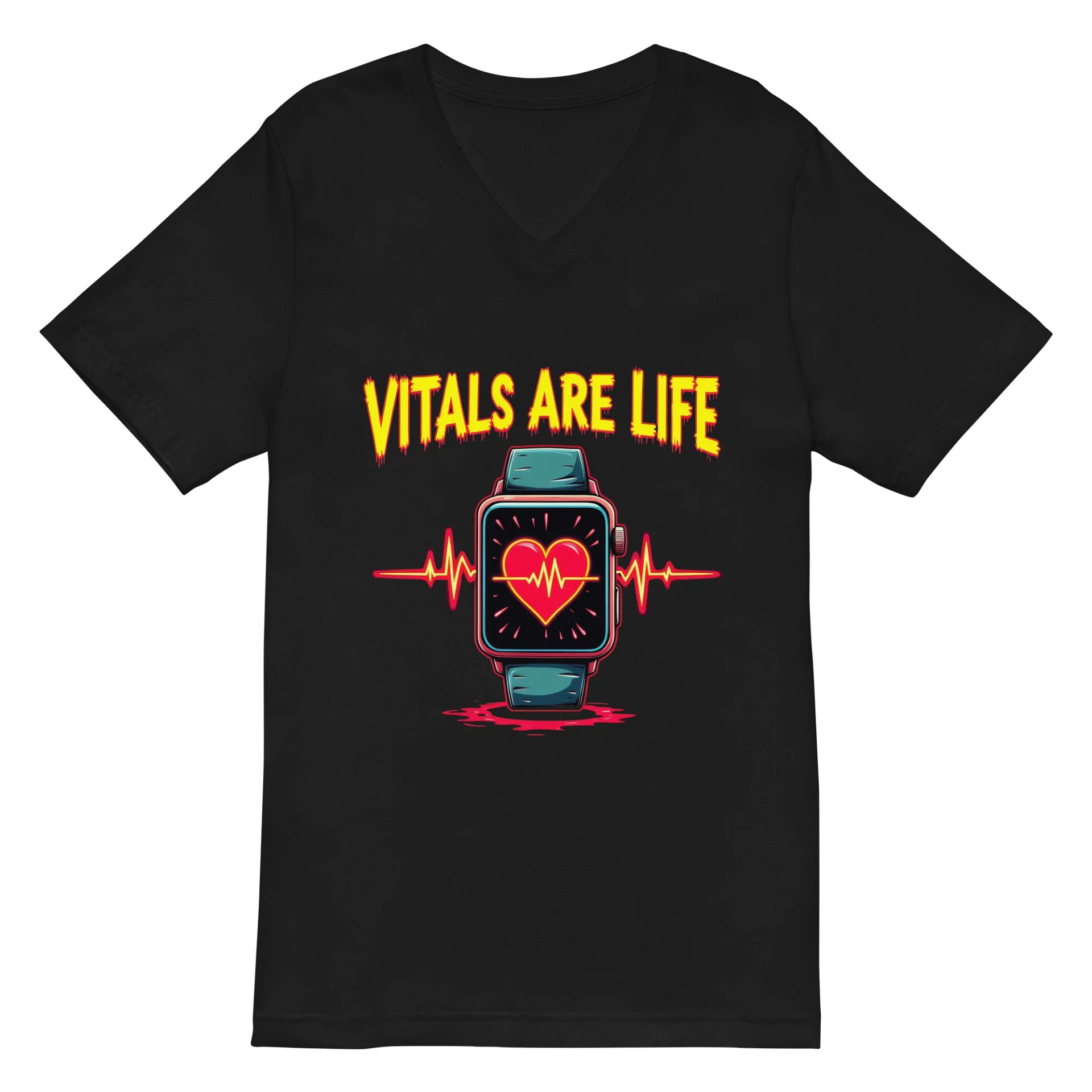 Heartbeat ECG V-Neck Tee product image (3)