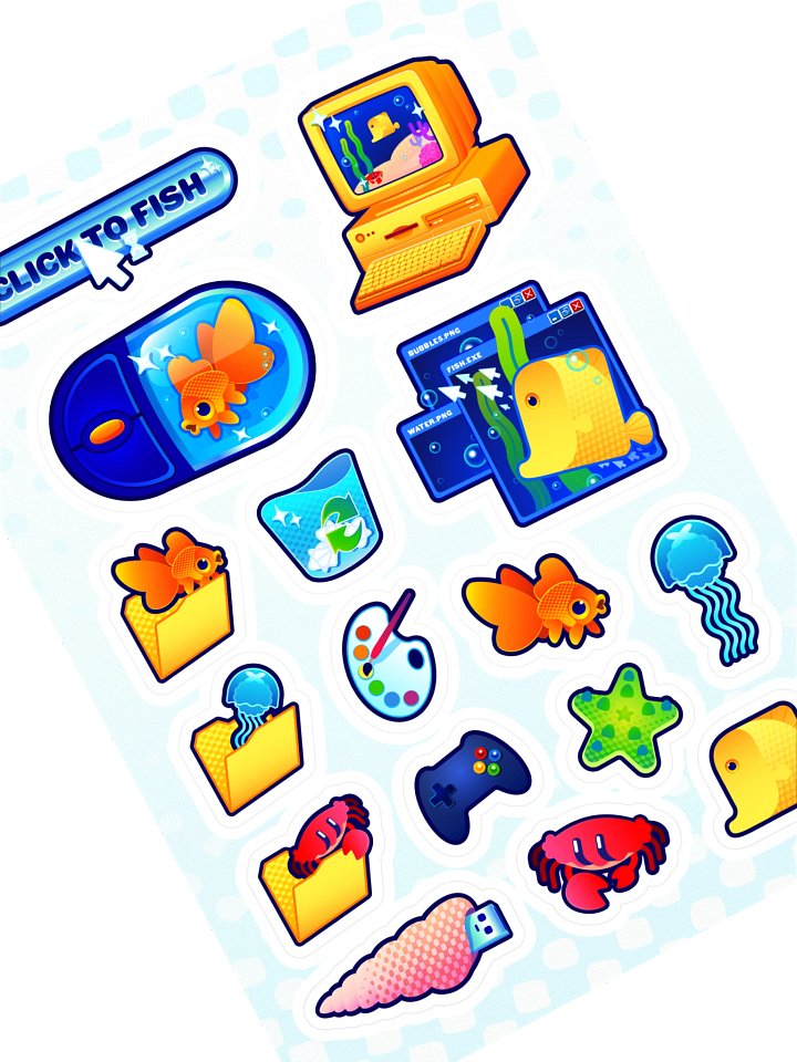 Screensaver Sea Sticker Sheet product image (2)