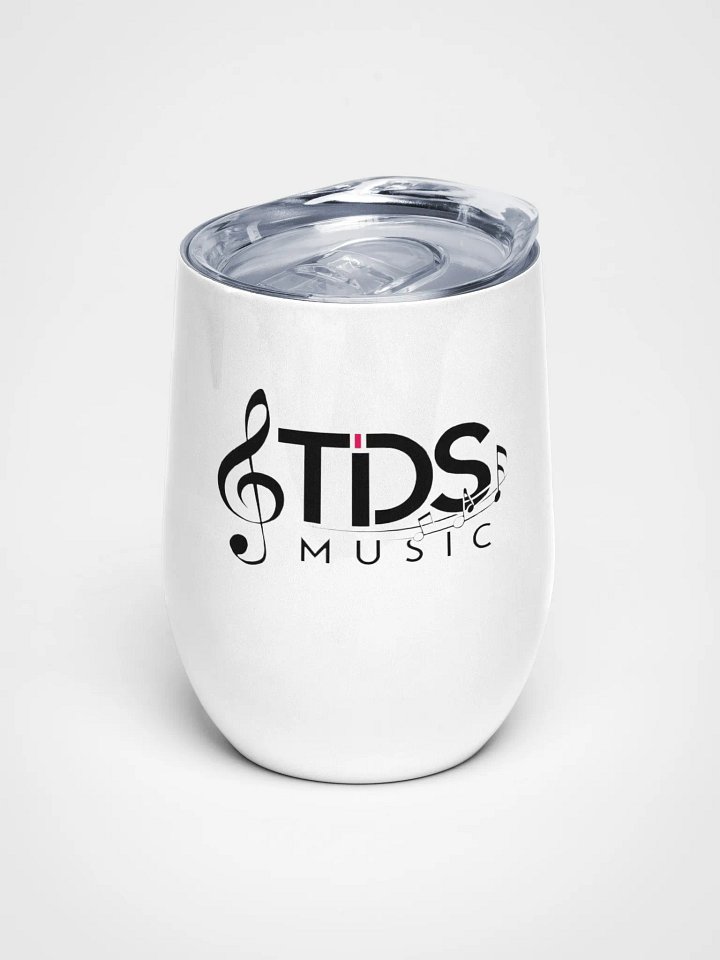 TDS Music 12oz White Insulated Stainless Steel Wine Tumbler - Music Design product image (1)