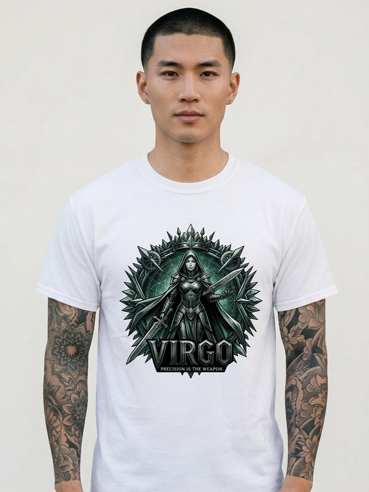 Virgo Zodiac Gothic Streetwear Graphic Tee product image (45)