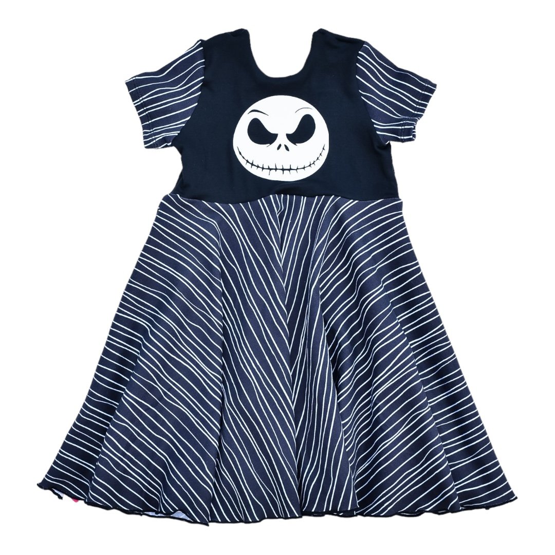 Skeleton Face Twirl Dress Short Sleeve product image (1)