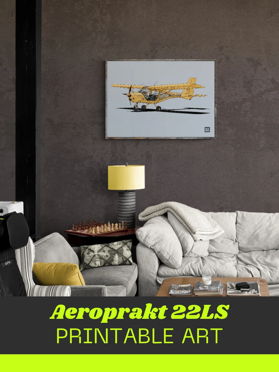 Aeroprakt 22LS Digital Aviation Printable Art Ideal Pilot Gift product image (2)