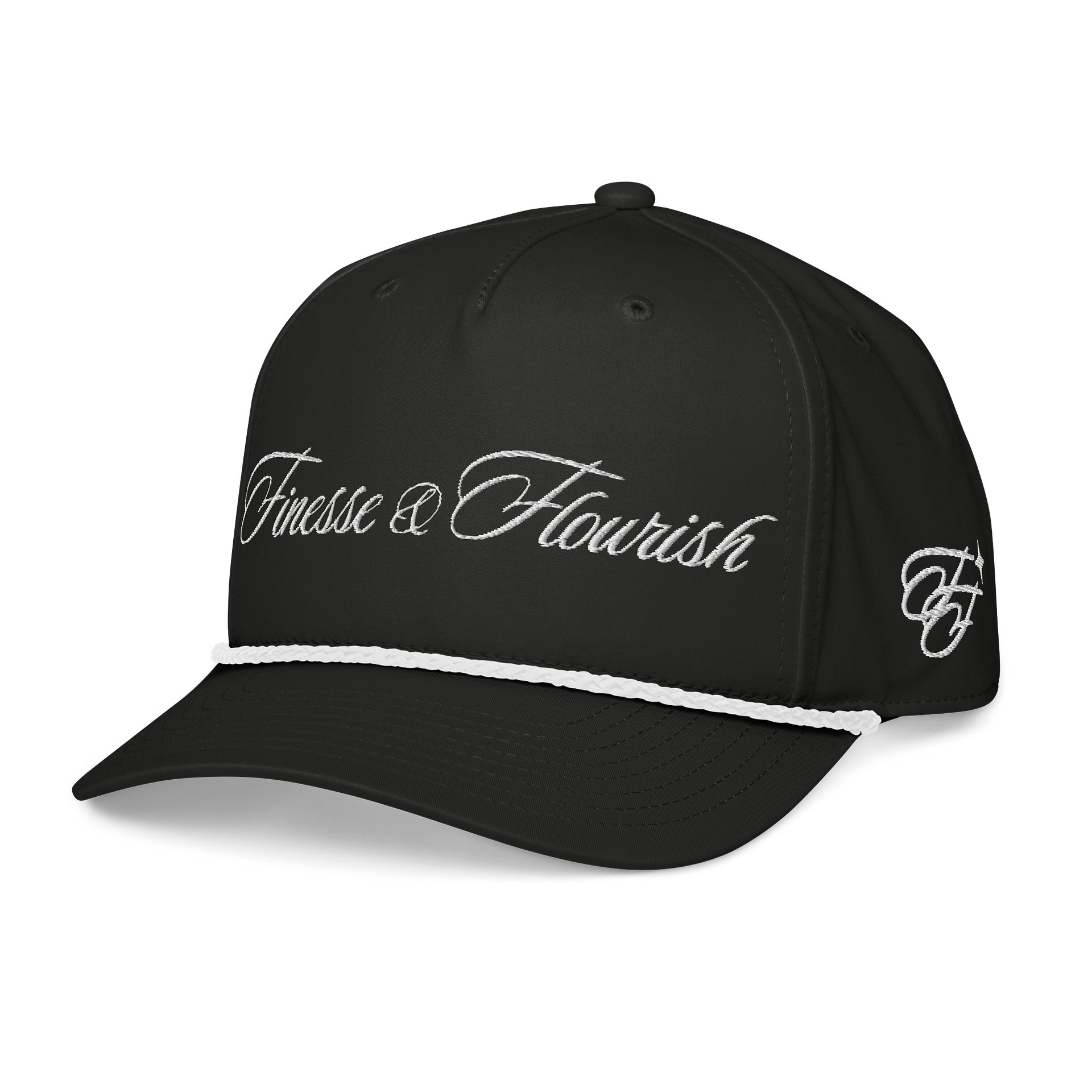 F&F Script Five-Panel Classic Rope Cap (WHT) product image (4)