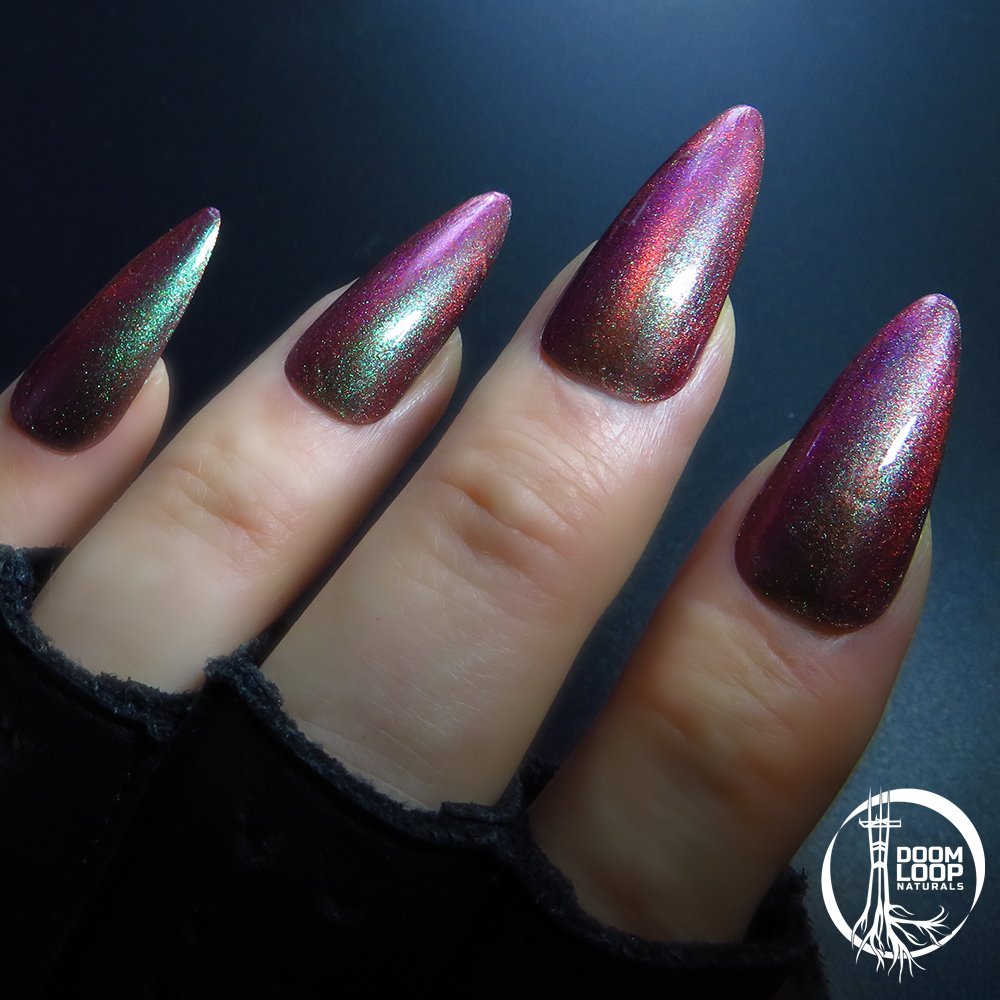 CINDERCLAWS - Green-Blue-Violet Multichrome Red Magnetic Nail Polish product image (5)