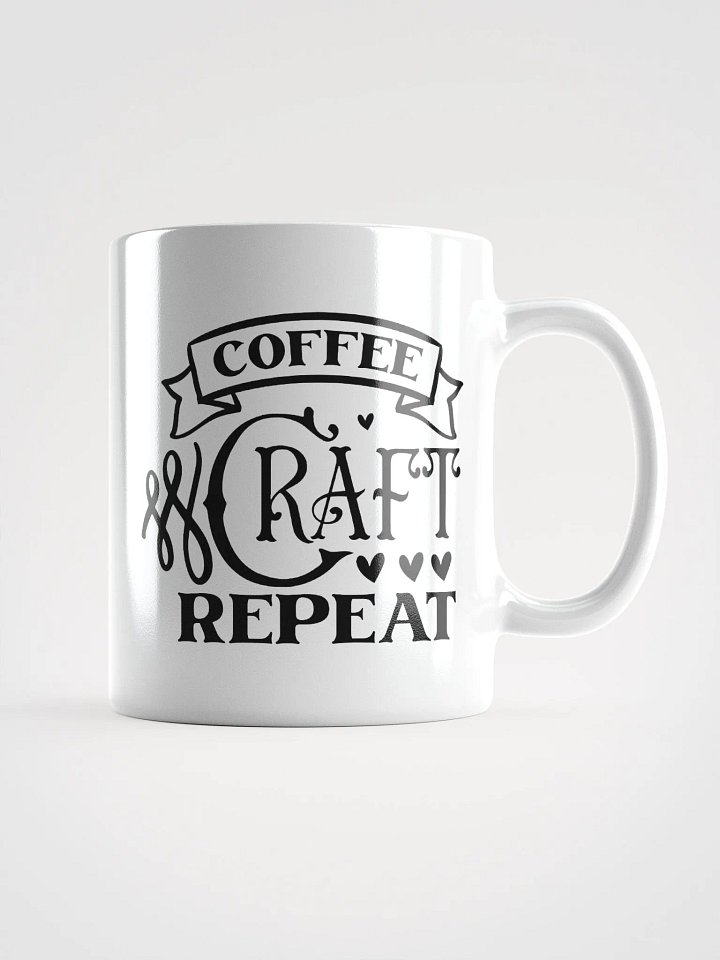 Coffee Craft Repeat White Glossy Mug product image (1)