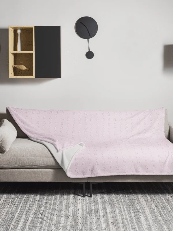 Plush Pink Christmas Tree Throw Blanket product image (5)