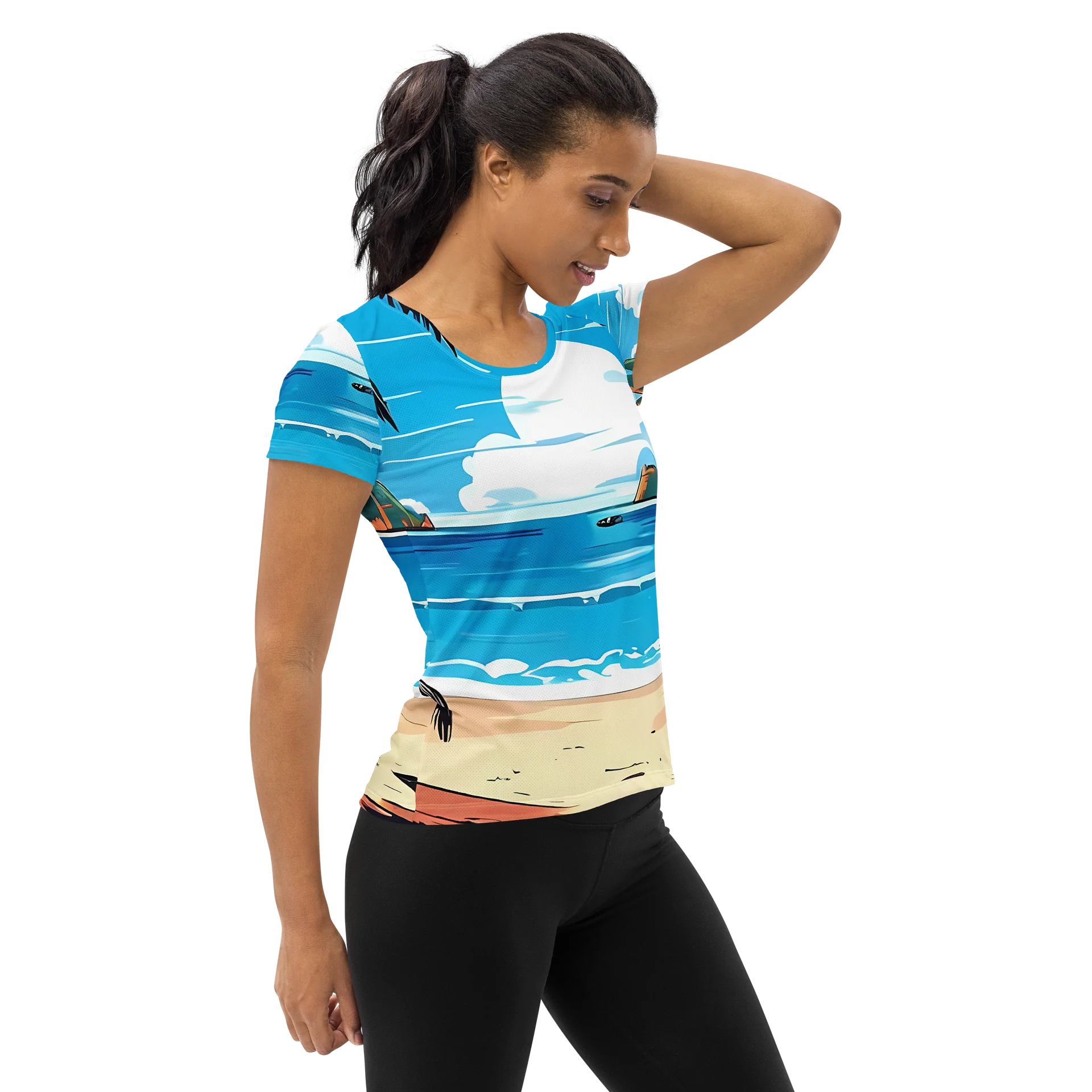 Caribbean Bays - Tuesday Afternoon - CaribbeanApples | Women's Athletic T-Shirt product image (1)