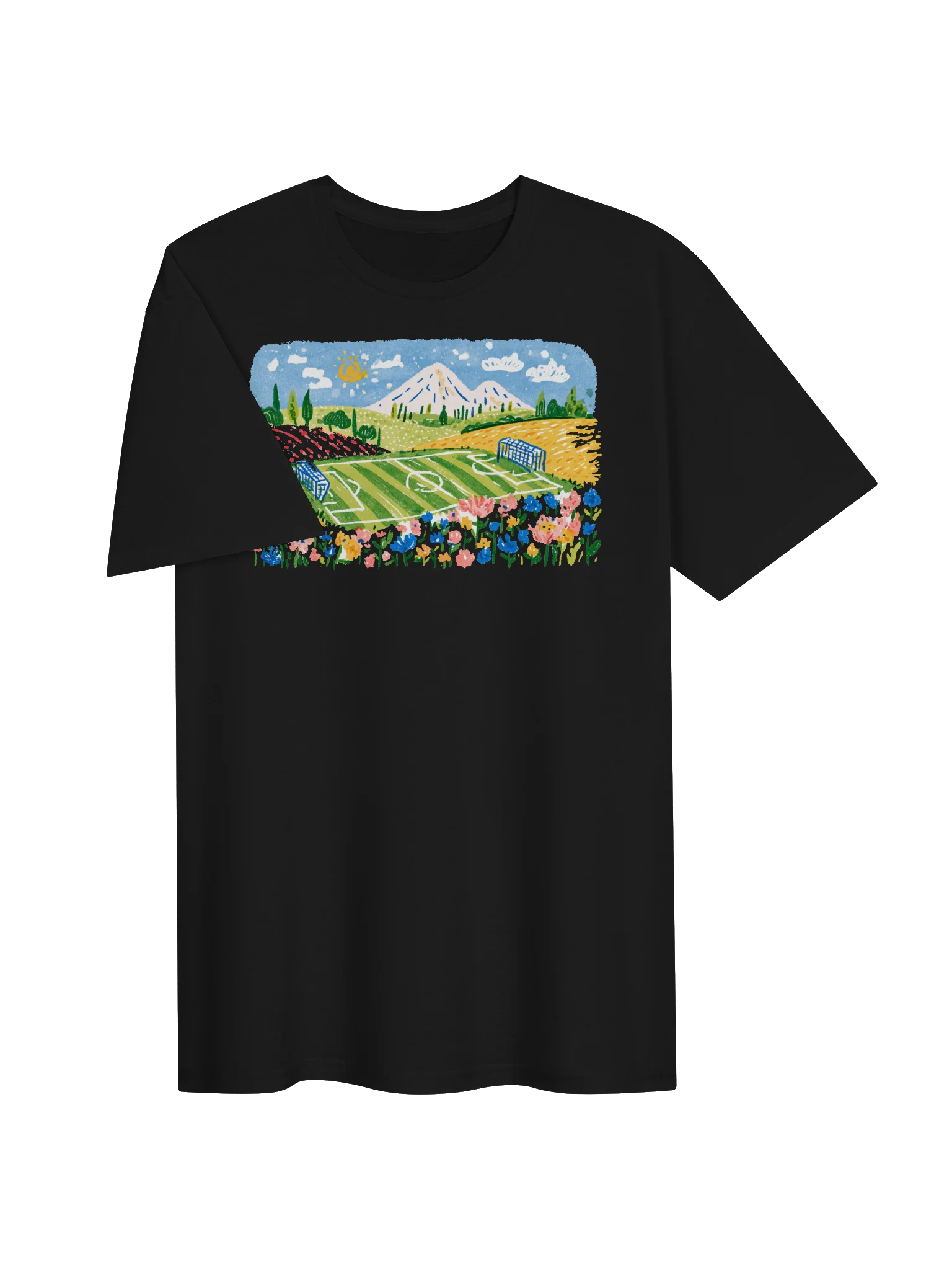 Pitch In the Meadow Soccer Field Landscape Tee product image (3)