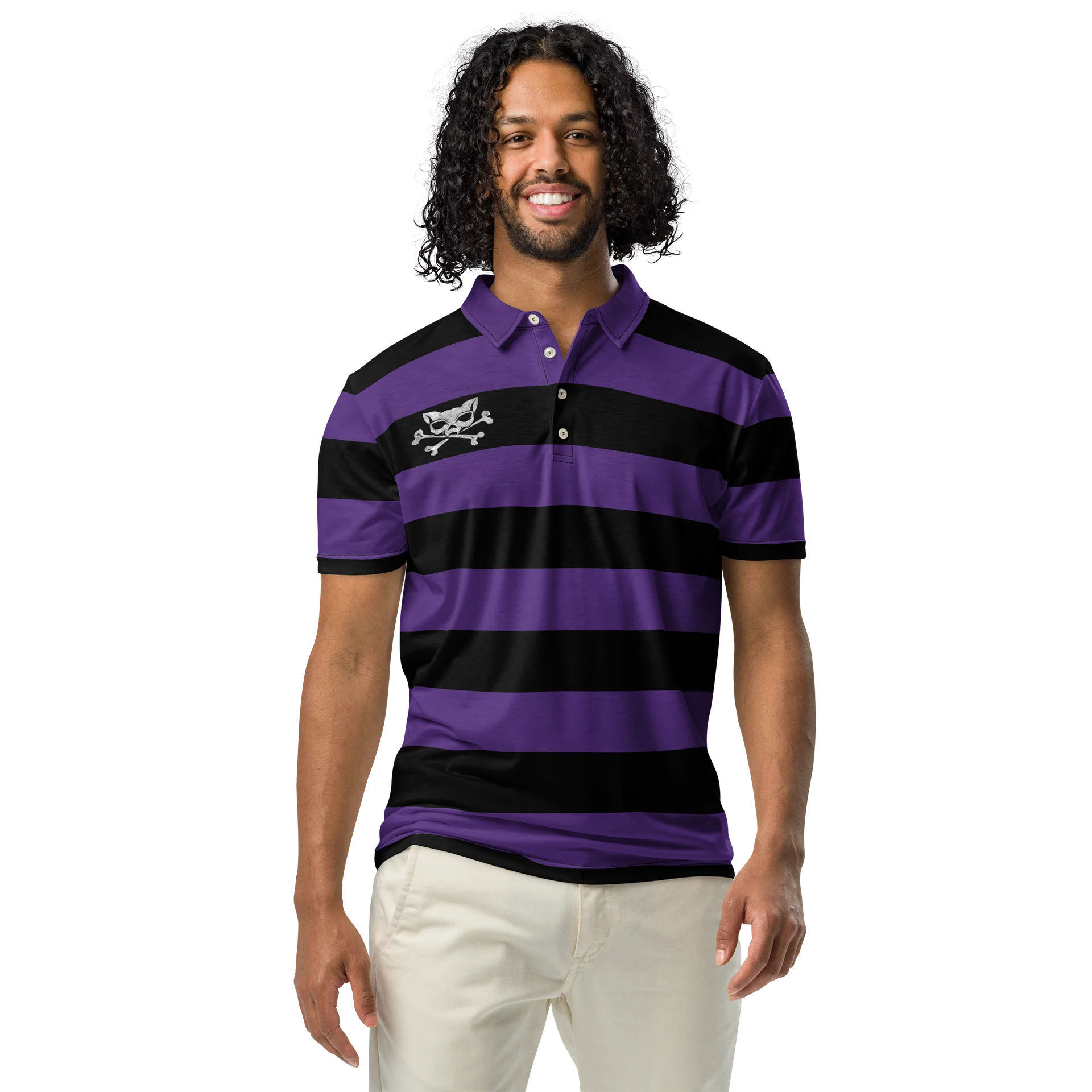 Purple and Blaque Kat Skull Polo product image (3)