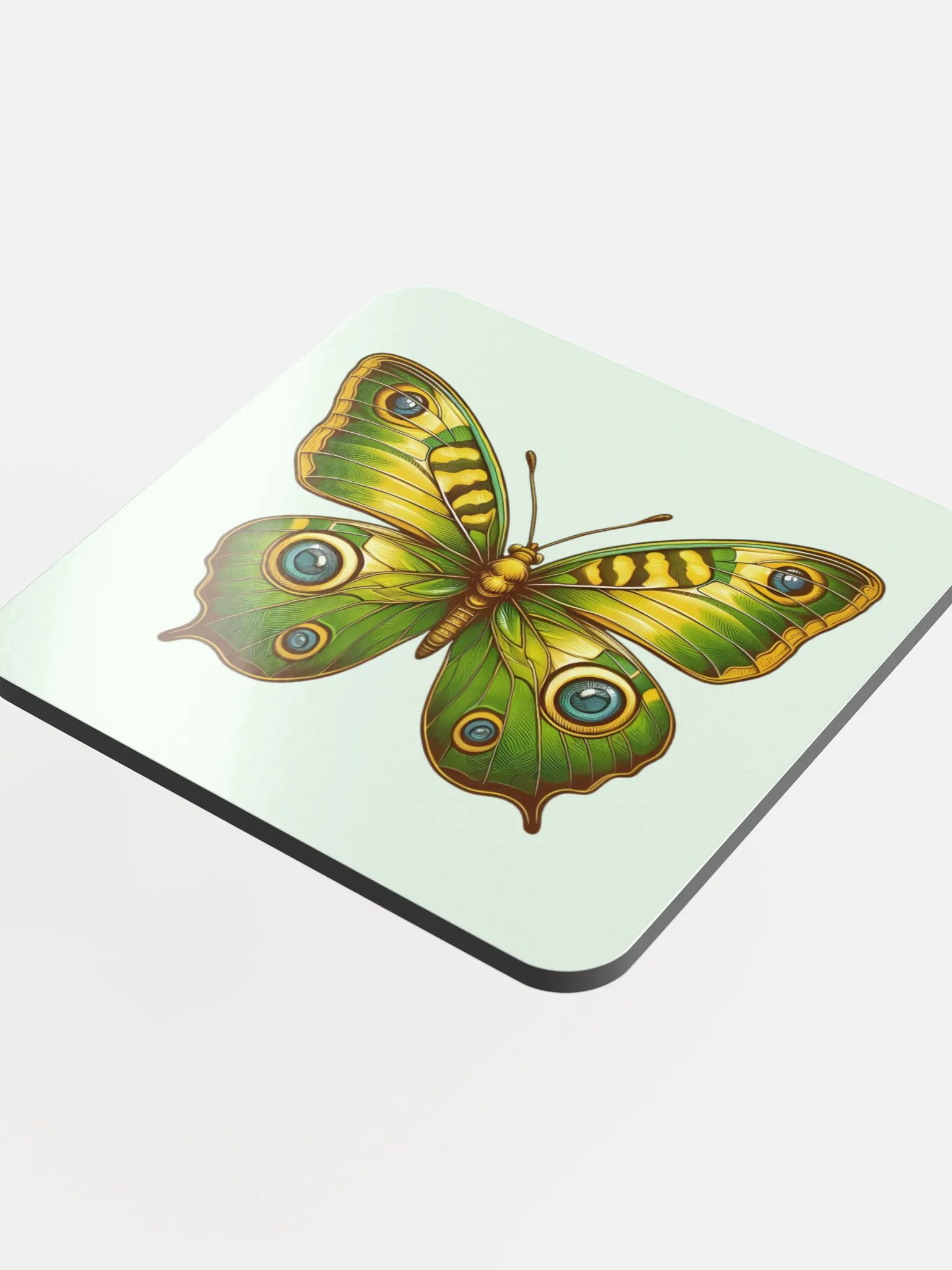 Green Hairstreak Butterfly Cork Coaster product image (4)