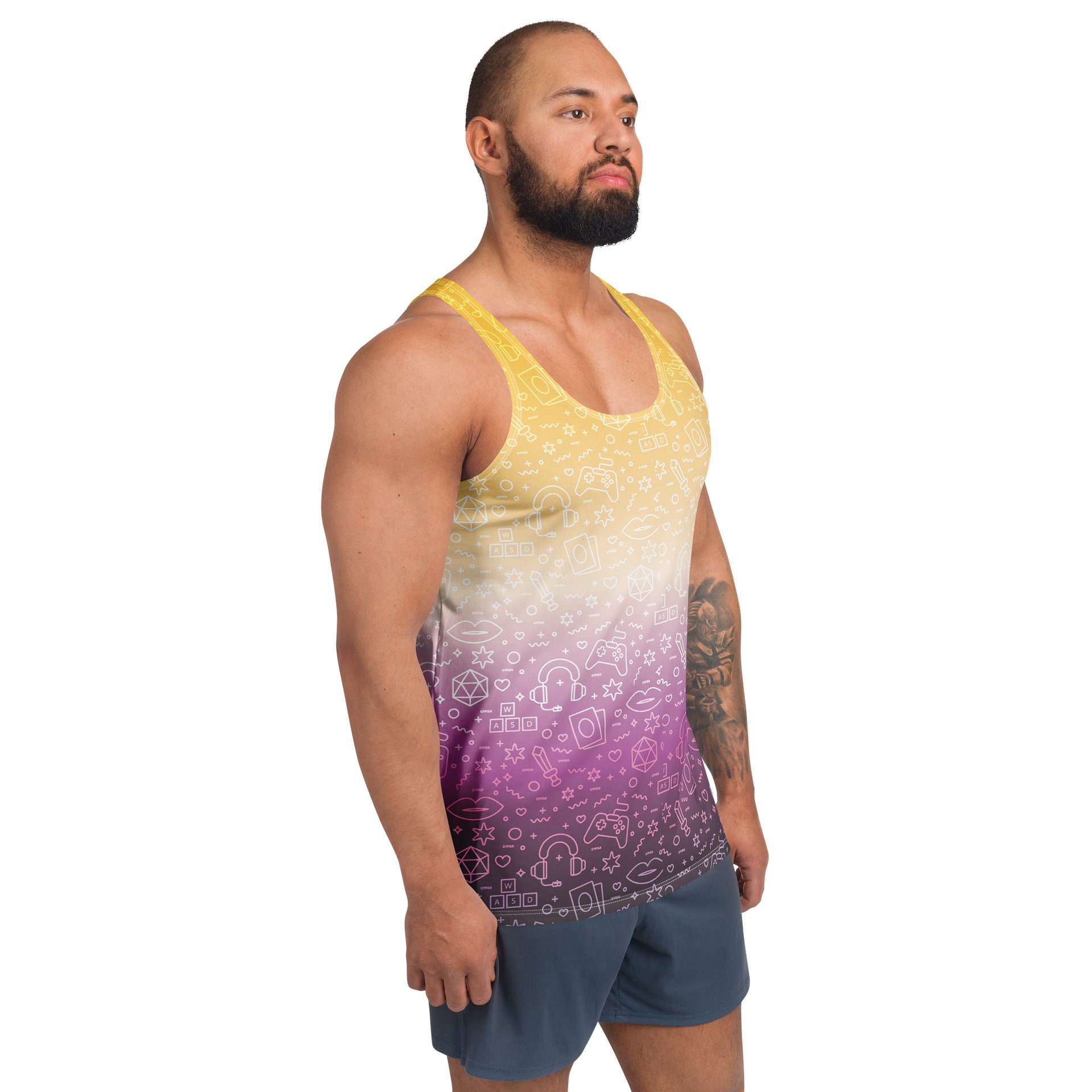 Nonbinary Tank 💛🤍💜🖤 product image (3)
