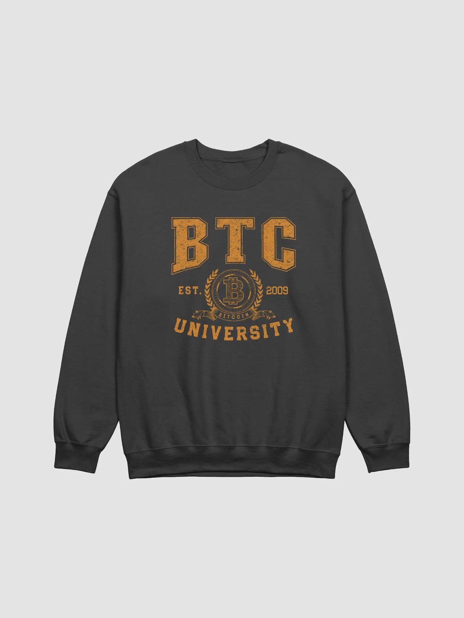 Bitcoin BTC University College Crypto Currency Blockchain Sweatshirt. product image (4)
