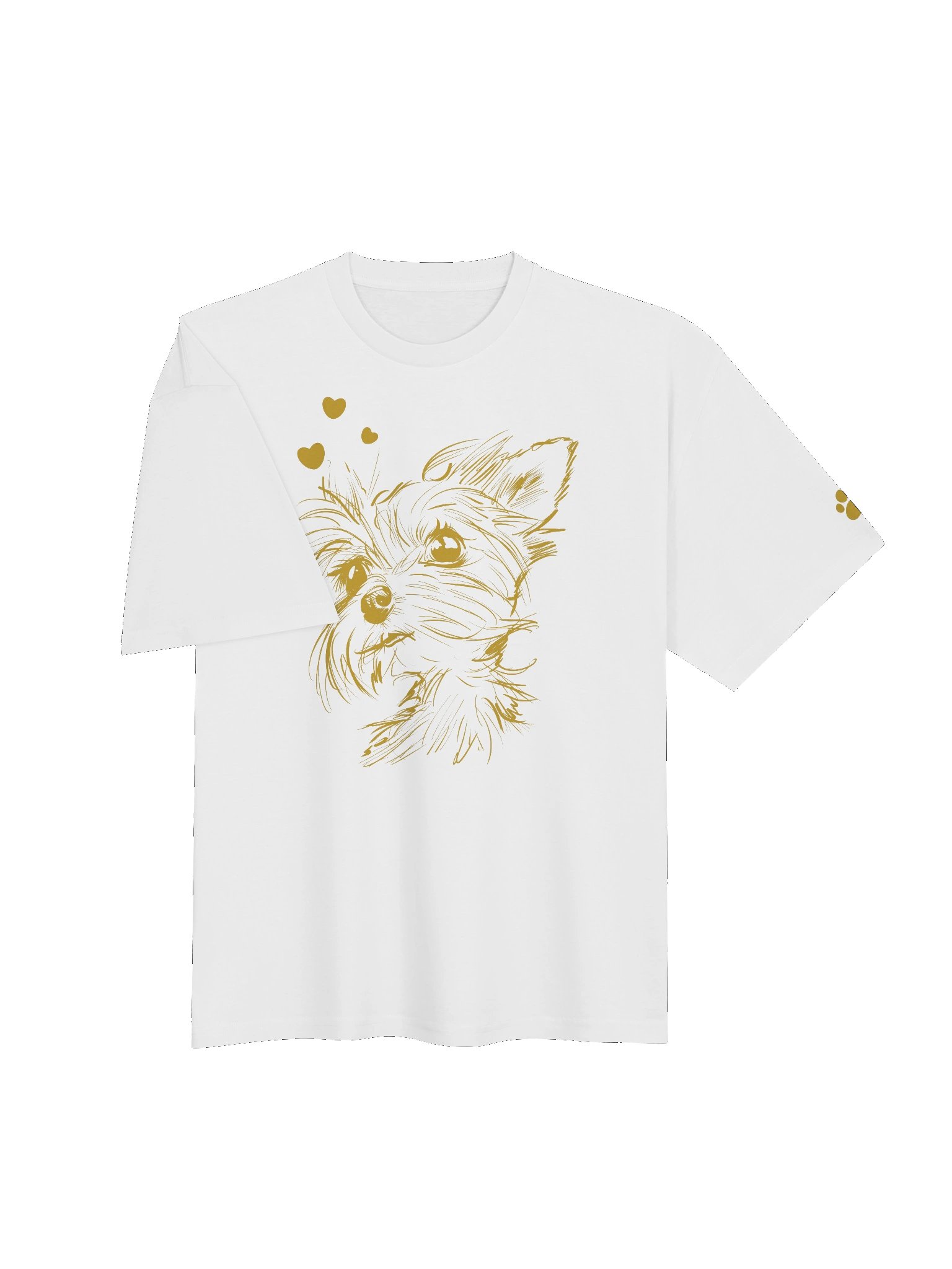 Yorkie Sketch Oversize T product image (5)