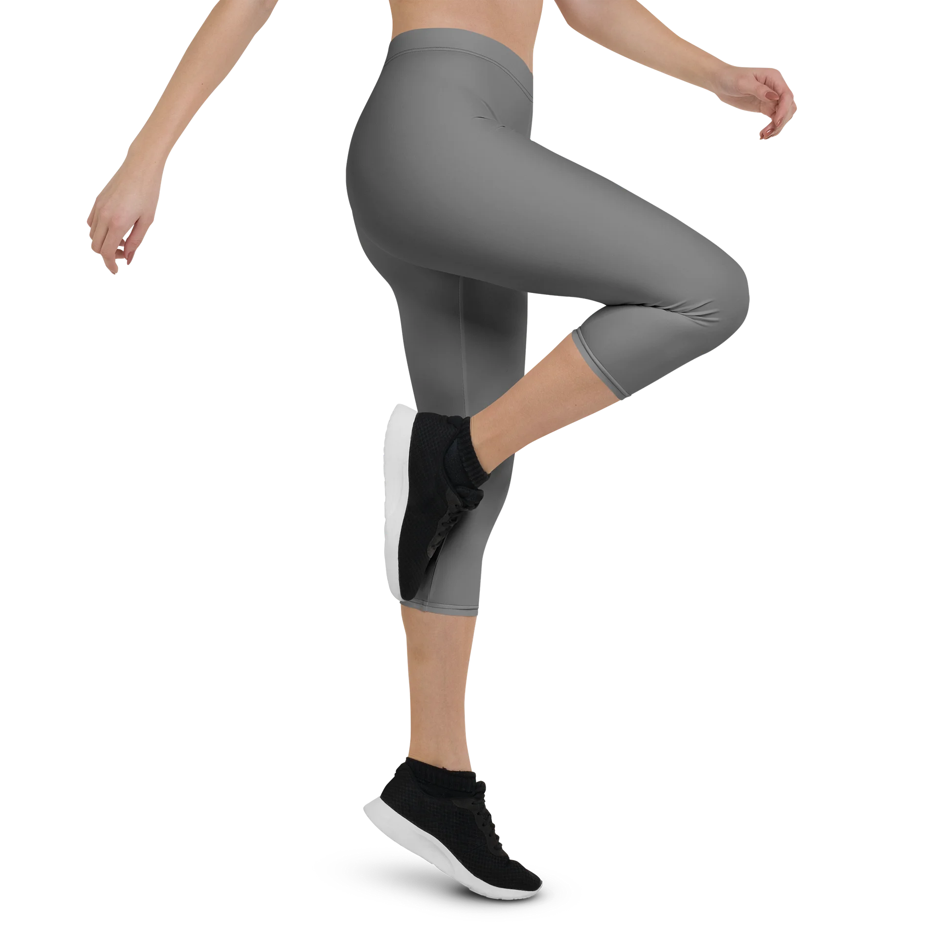 His House Womens Performance Crop Leggings - Grey product image (5)