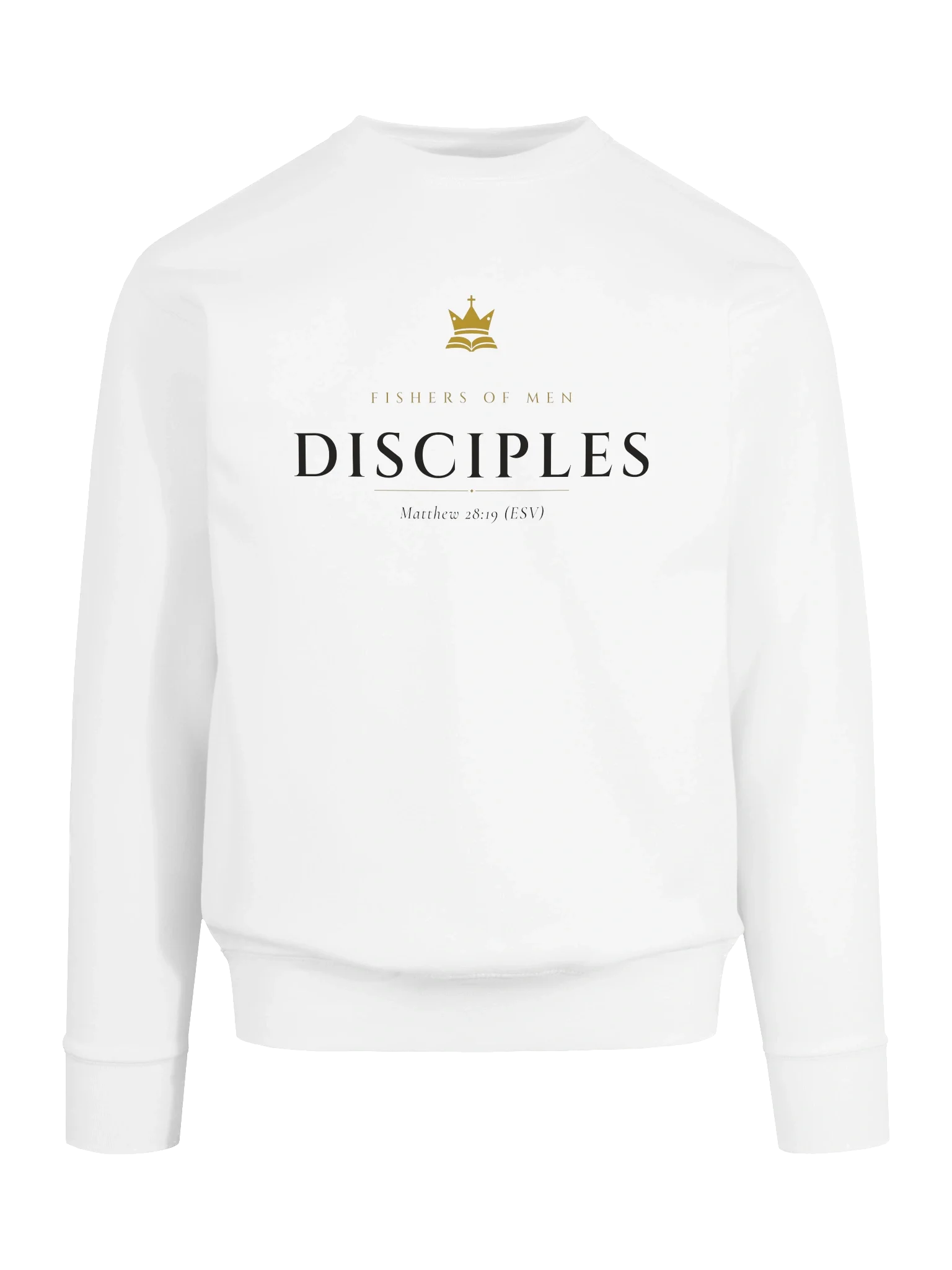 Disciples Crewneck - White, view 8 — Christ Is King crewneck