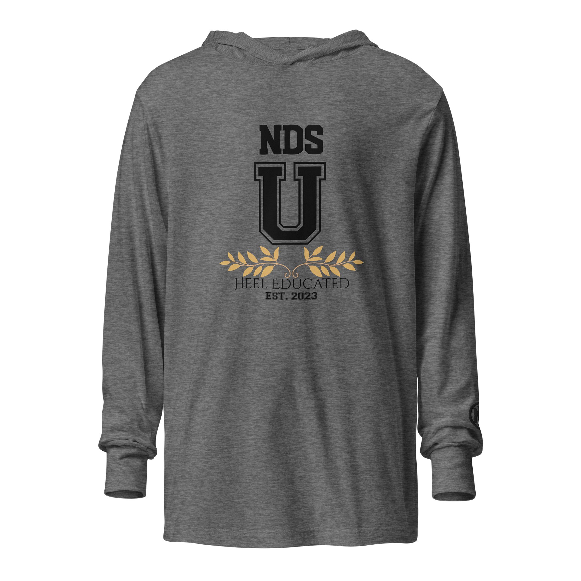 NDS University Heel Educated Hooded Long Sleeve Tee (Center Print) product image (1)