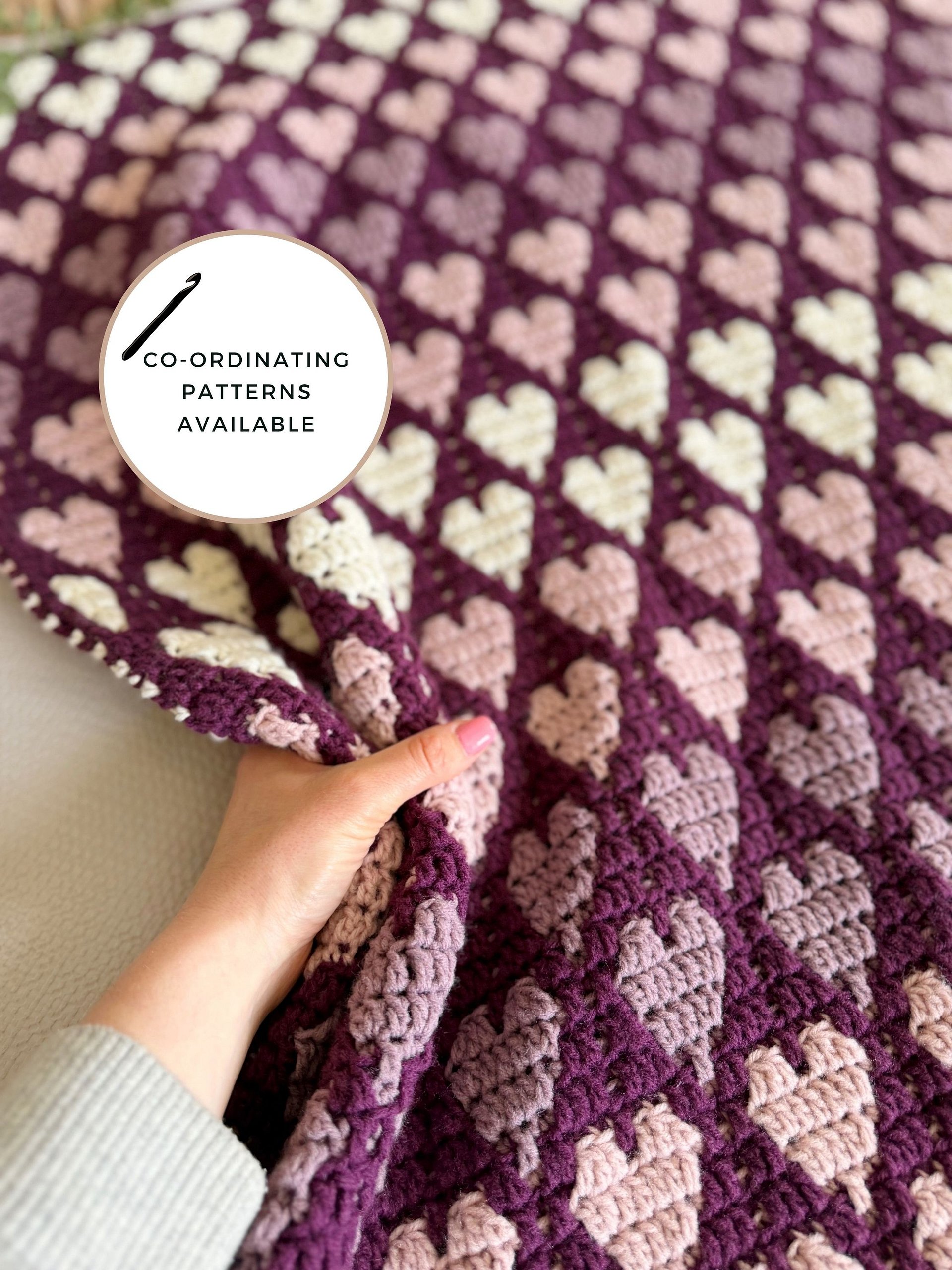 Happy Hearts Blanket Pattern product image (7)