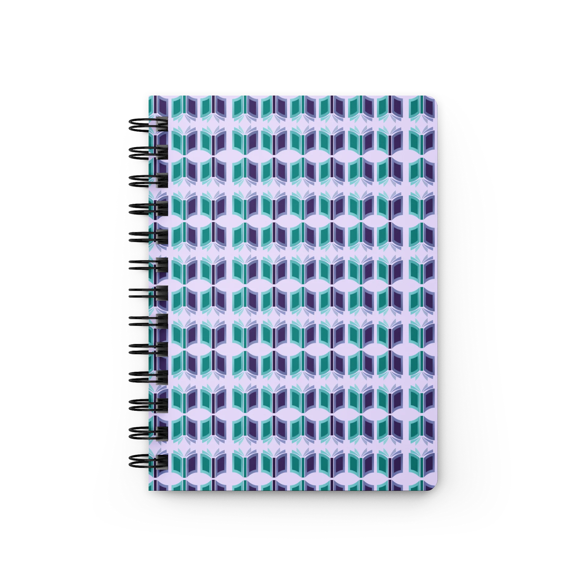 Bookish Spiral Notebook (Light Purple Background) product image (1)