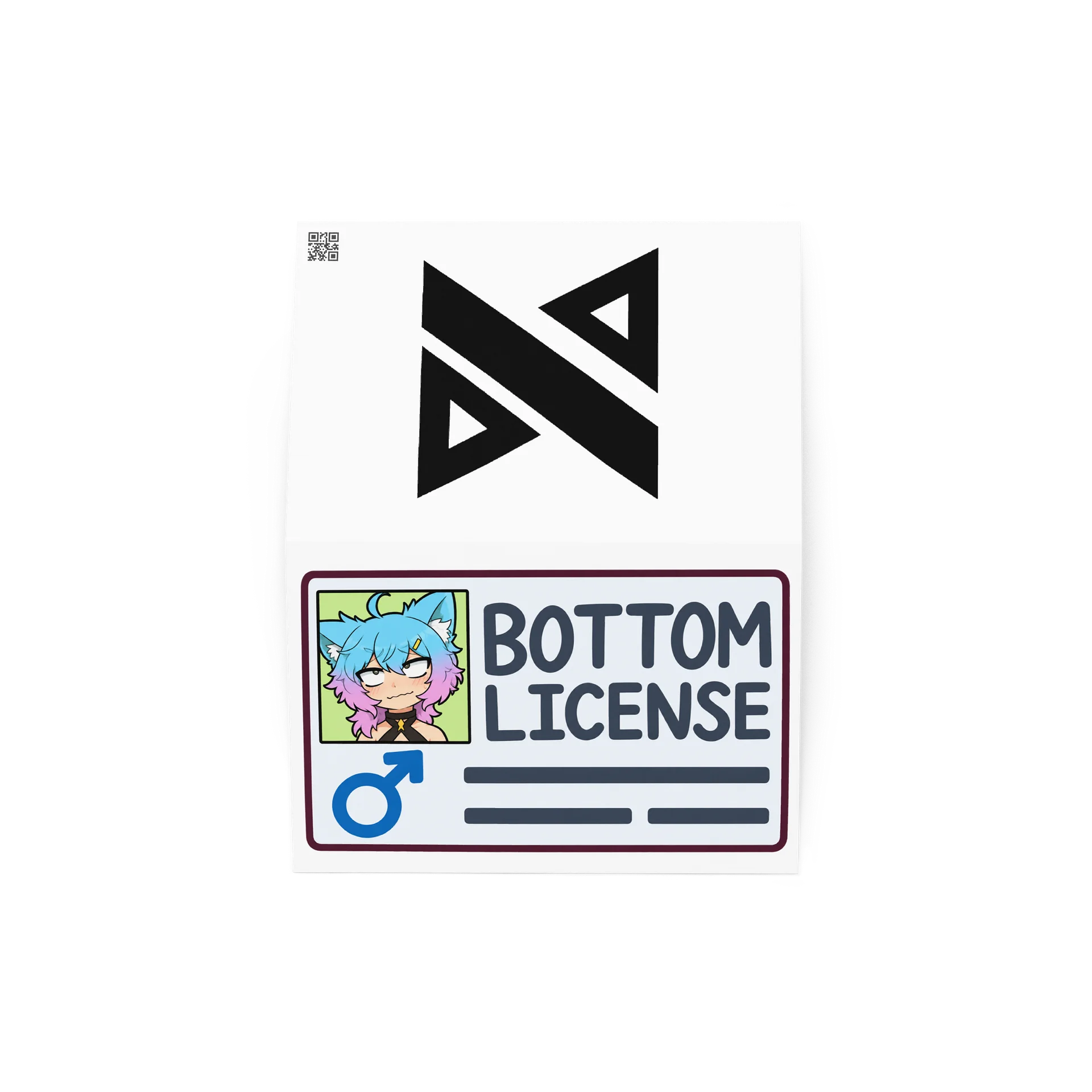 Bottom License Tent Card product image (2)