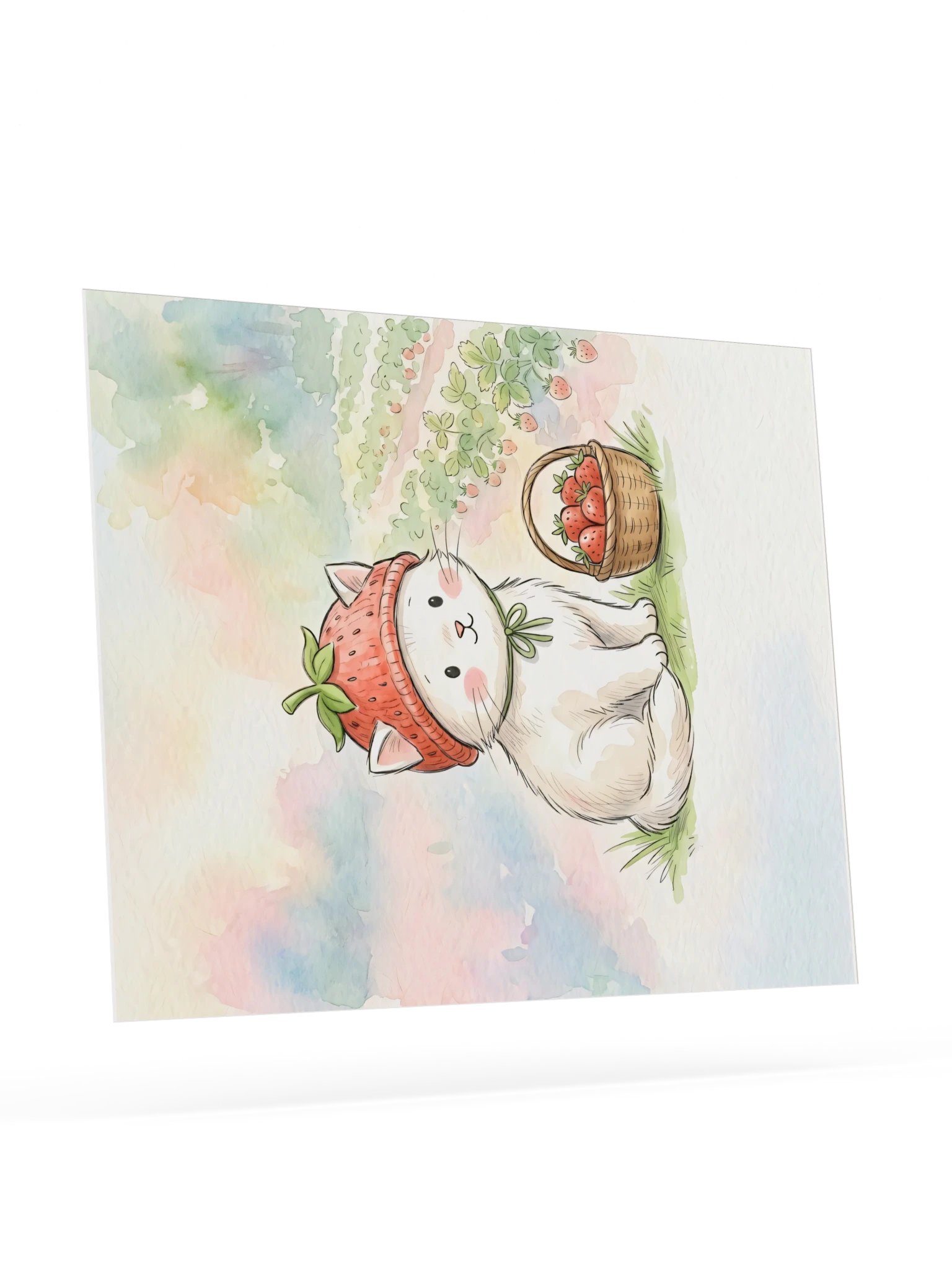 Strawberry Hat Kitten Poster product image (23)