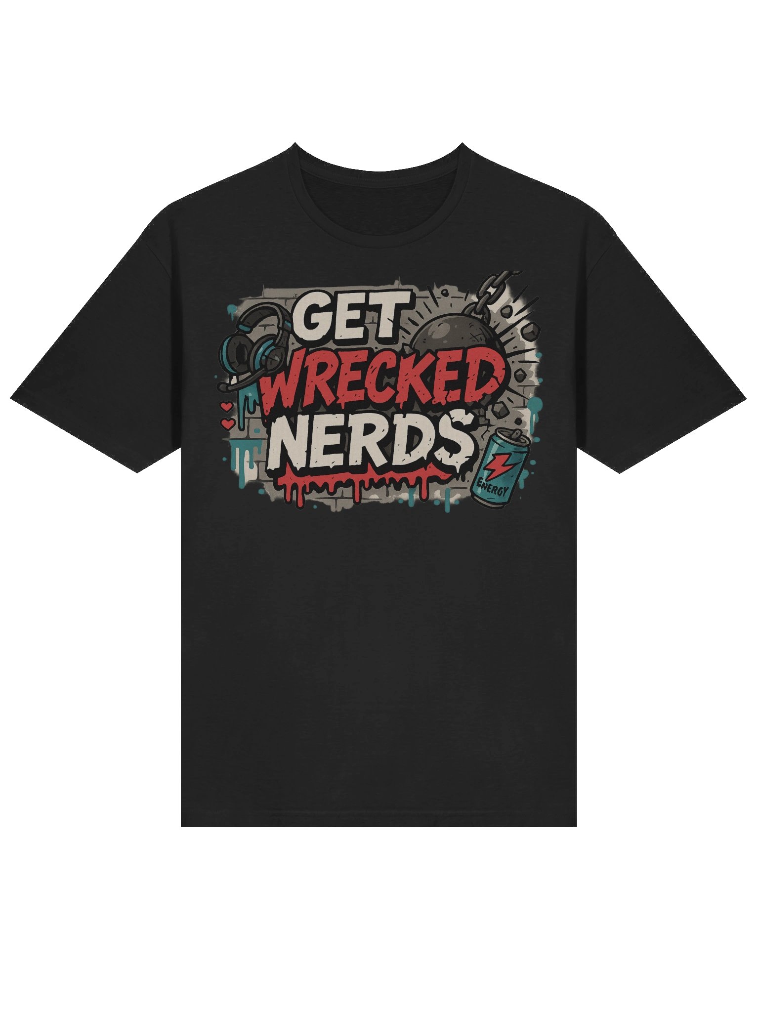 Get Wrecked Nerds – Funny Gamer Trash Talk T-Shirt product image (3)