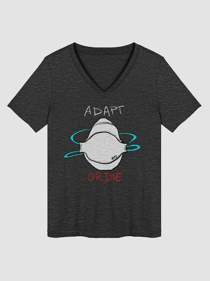 Adapt Or Die Relaxed V-Neck Tee product image (3)
