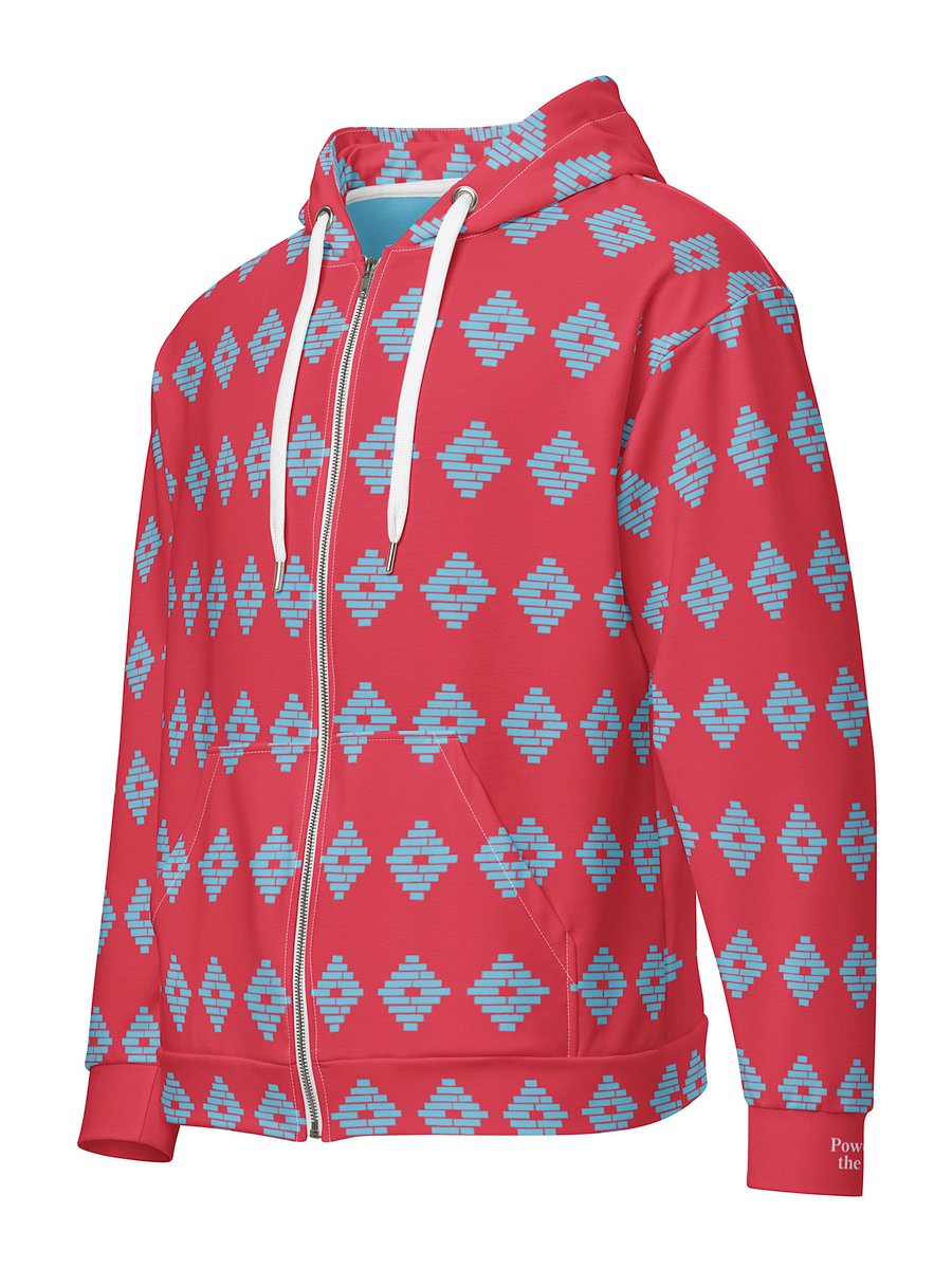 Powered by the People Zip Hoodie (Red/Blue) Image 1