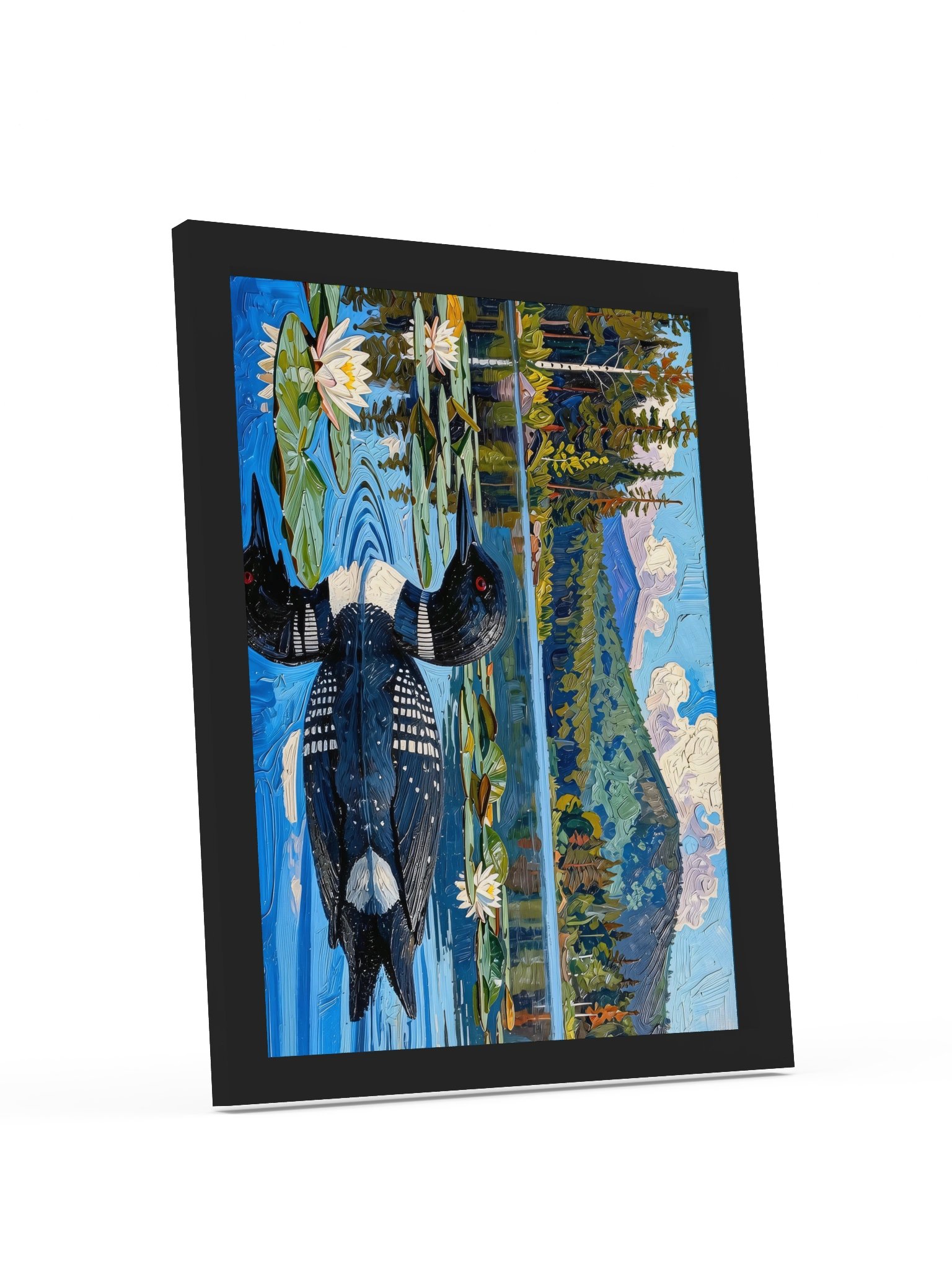 Loon in the Lily Pads Framed Print product image (31)