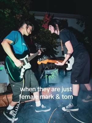 just a goofy bassist and a emo guitarist #blink182 #girlband #markhoppus #tomdelong #blink182tour @sierra..01 @devyn☘️ 