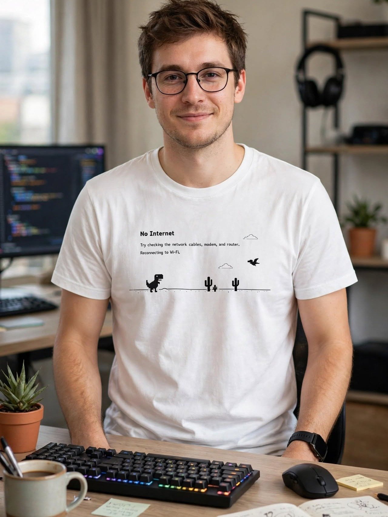 No Internet Dino Tee product image (141)