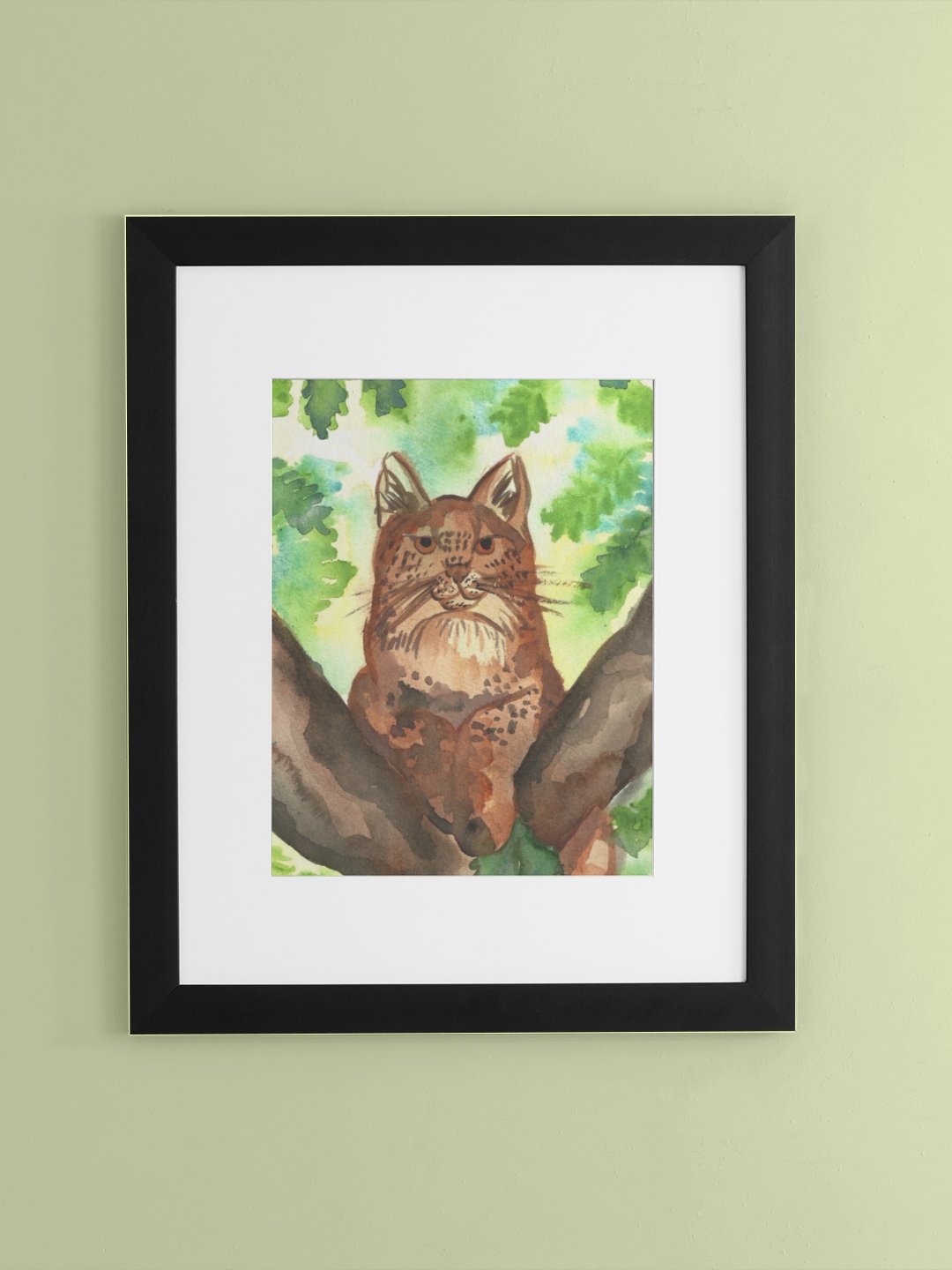 Lynx In A Tree Art Print product image (1)