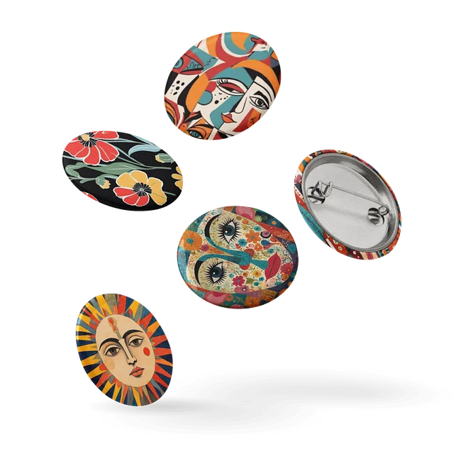 Art Pins - Magnets-Stickers