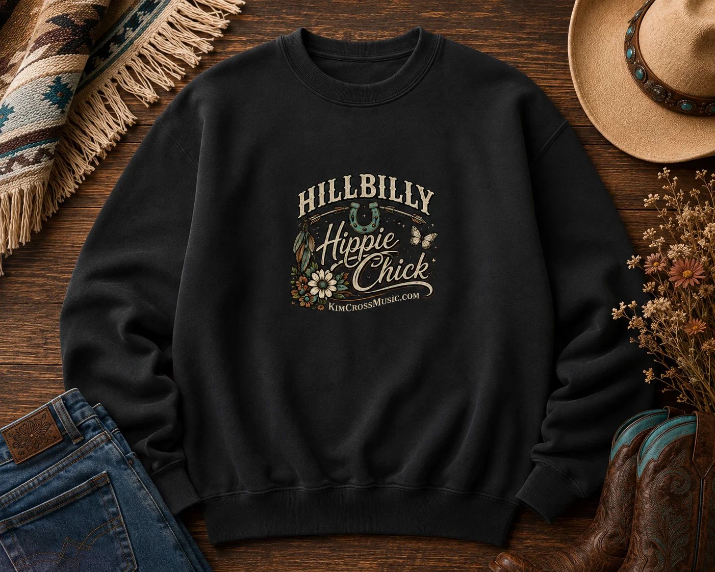 Hillbilly Hippie Chick Sweatshirt product image (1)