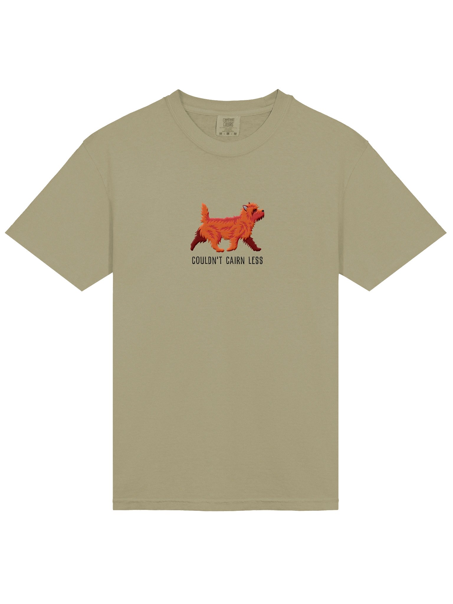 Couldn't Cairn Less T-Shirt(Embroidered) of a Cairn Terrier(Red) product image (6)