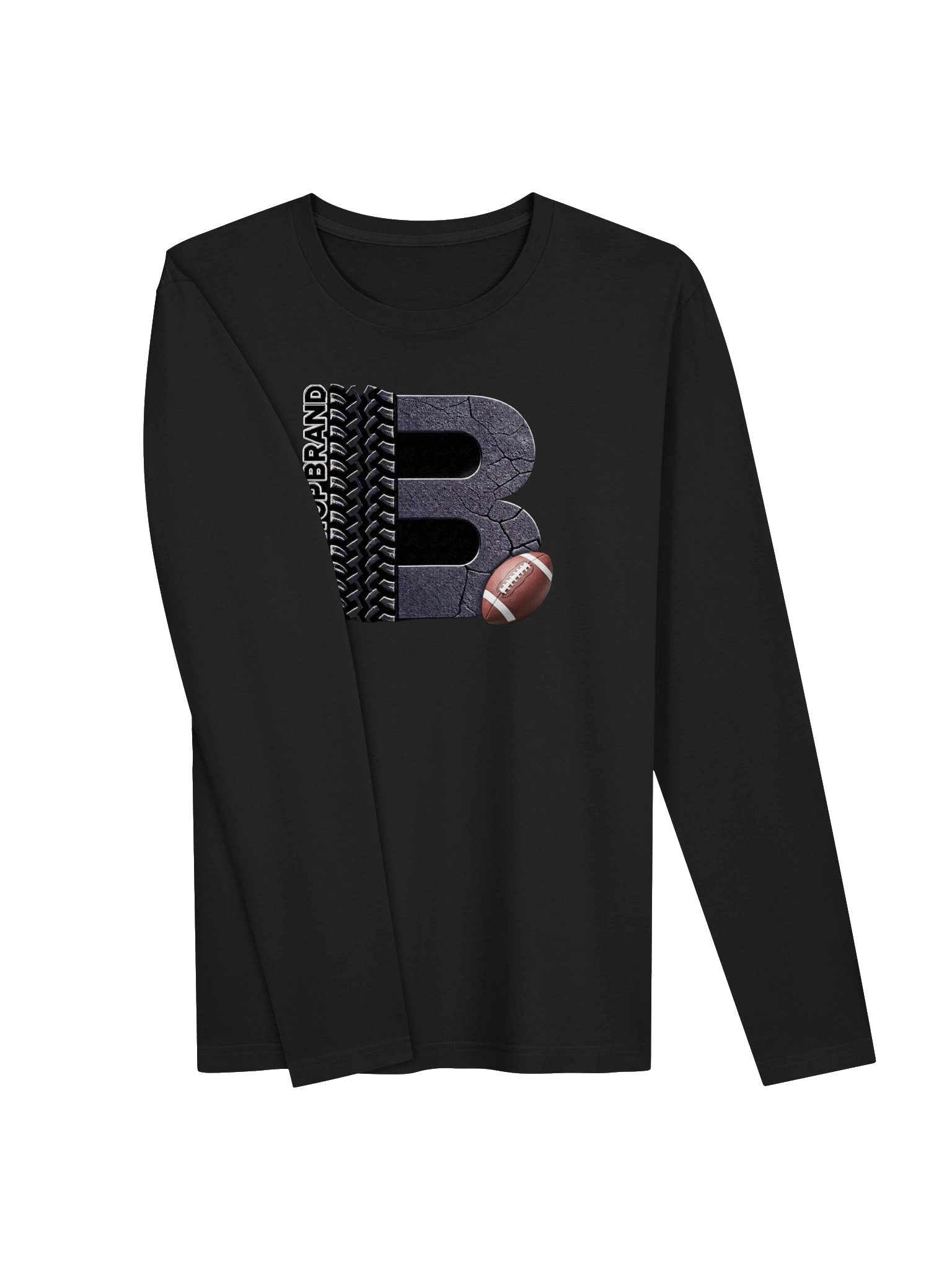 Blacktop Brand Football Logo Fitted Long Sleeve Performance Tee product image (7)