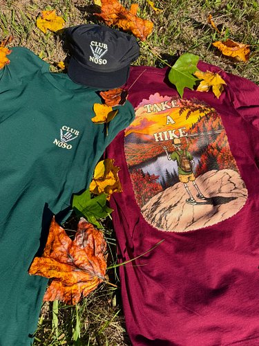TAKE A HIKE. Literally. 🥾🍂

The new Club Noso tee is here — skeleton hiker back graphic, sunset over the lake, fall foliage i...