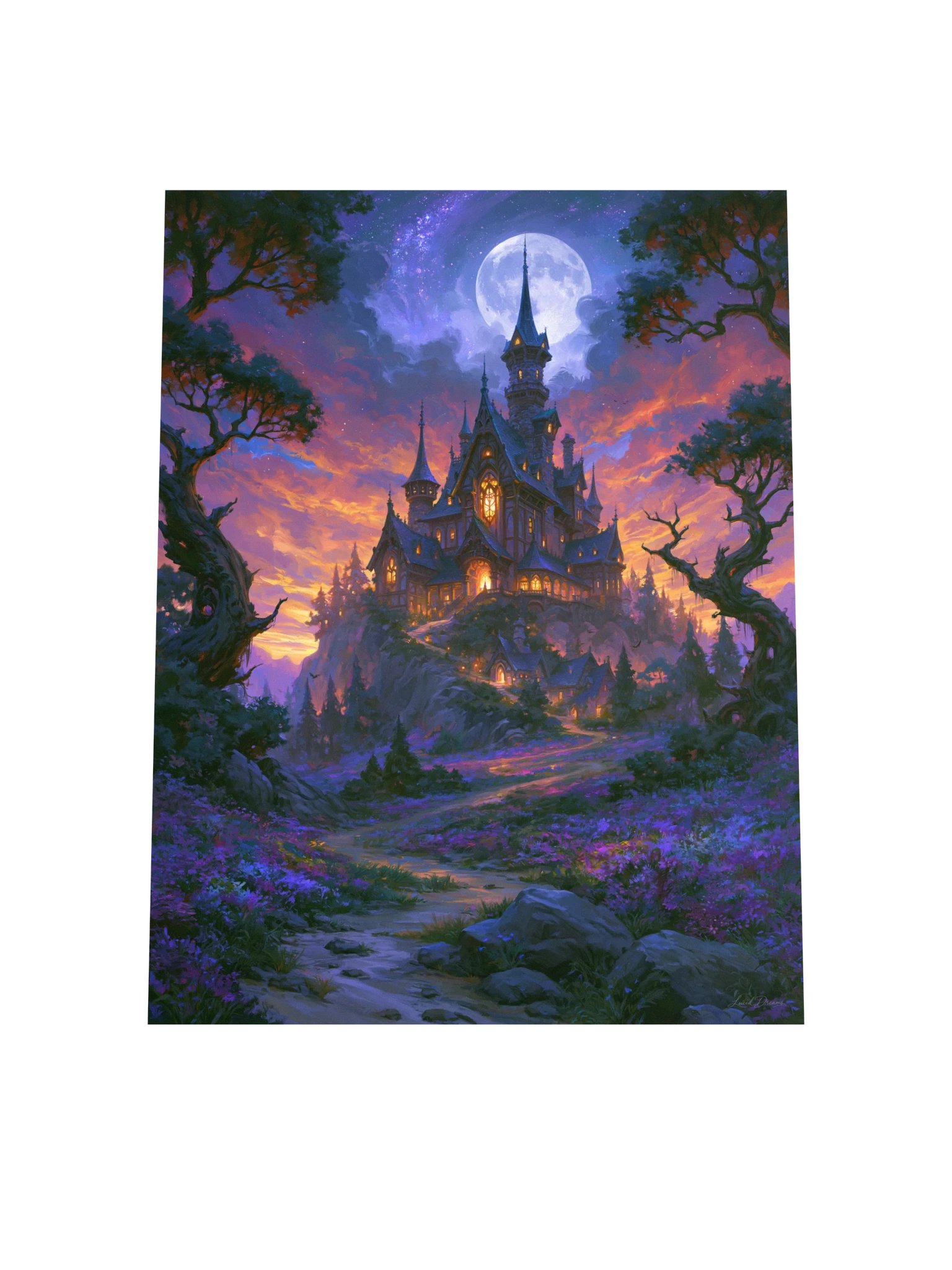Moonlit Gothic Manor Art Print — The Moonlit Manor product image (8)