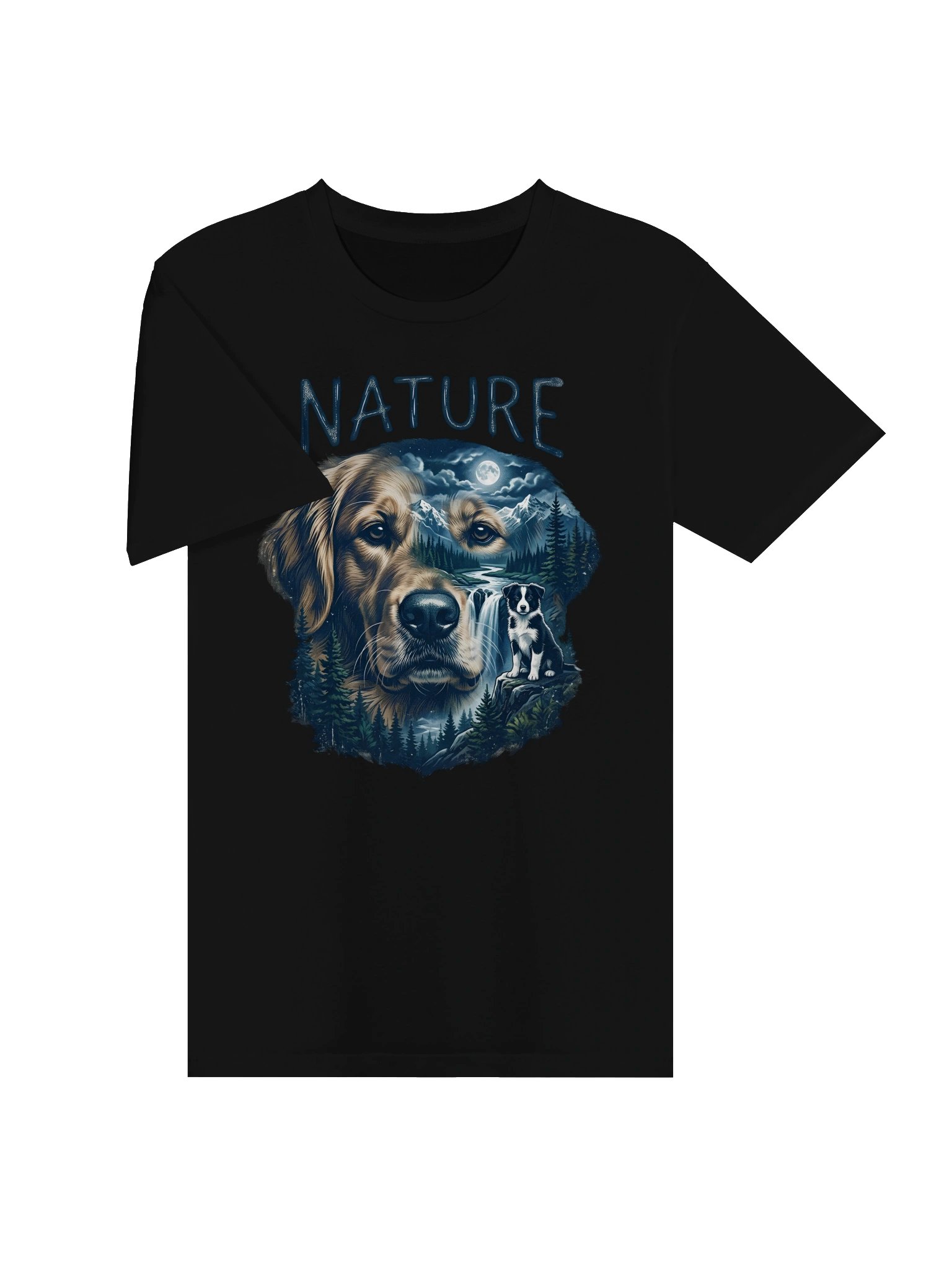 BLOOMAMA "Nature's Call" Golden Retriever Double Exposure Tee product image (14)