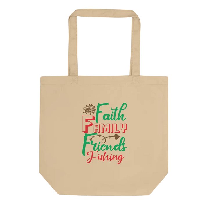 Faith Family Fishing Tote Bag product image (2)