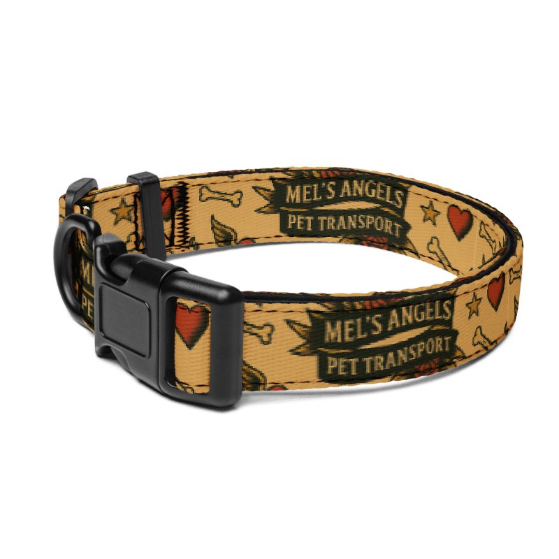 Mel’s Angels Tattoo Flash Dog Collar – Vintage Anchor, Roses & Hearts Design | Adjustable Comfort Pet Collar (S–L) product image (18)