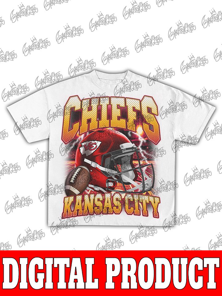 Kansas City Chiefs Vintage 90s Bootleg Graphic Design product image (2)