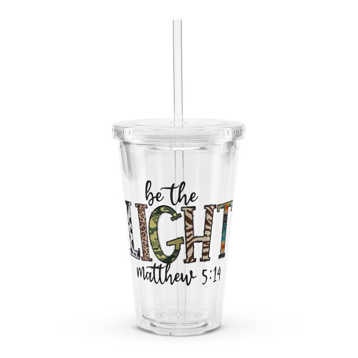 Be The Light - Double Wall Clear Plastic Tumbler product image (1)