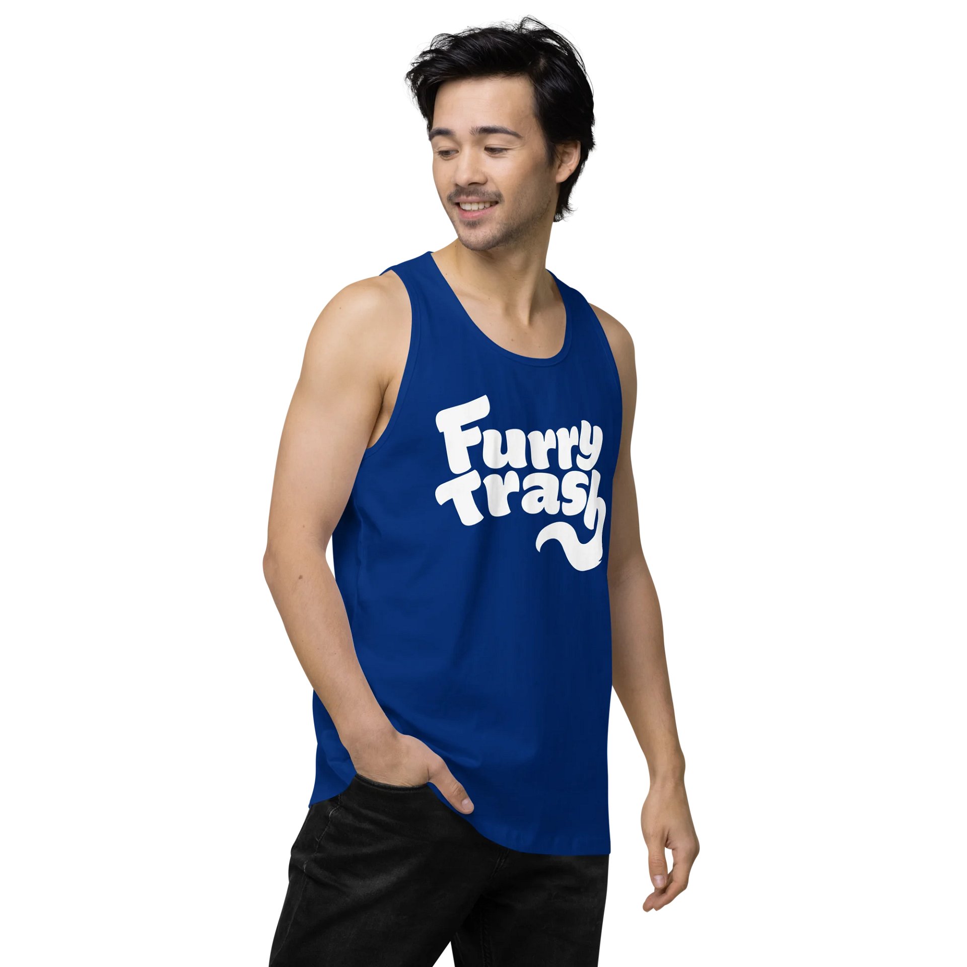 Furry Trash Tank – Bubble Logo (White Print) product image (45)