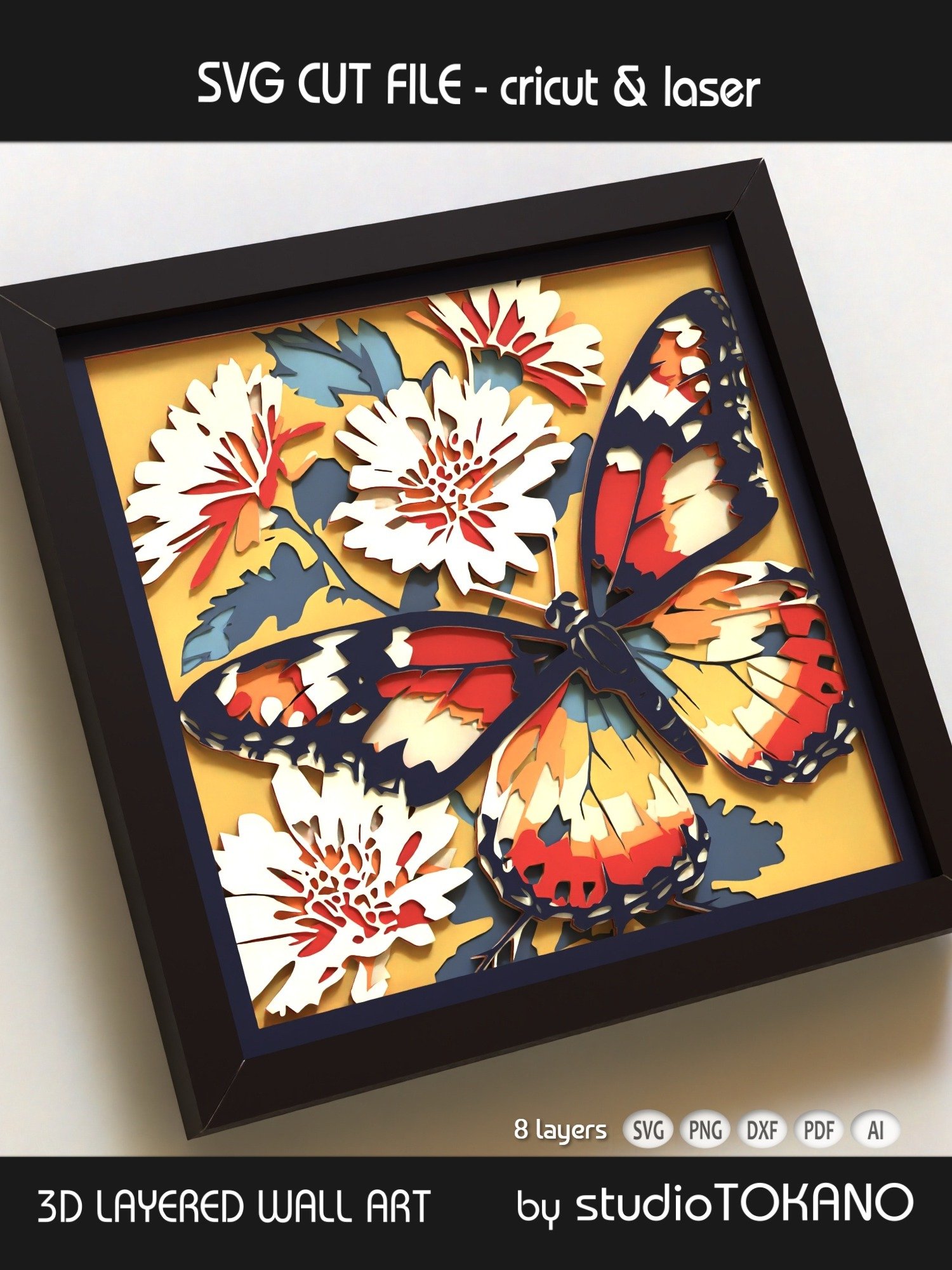 Butterfly Shadow box SVG product image (2)