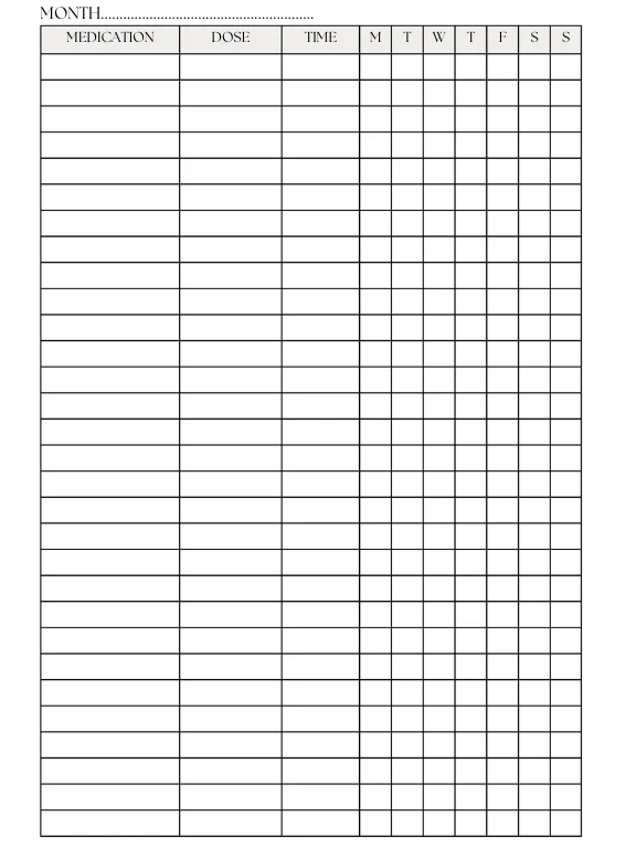 One Day at a Time: A Daily Medication Tracker" "Dose by Dose: A Logbook for Daily Medicine Management" product image (1)