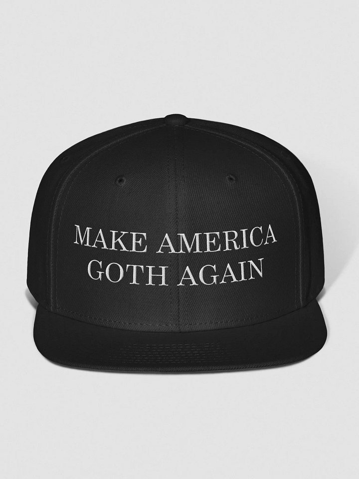Make America Goth Again Embroidered Snapback - White product image (1)