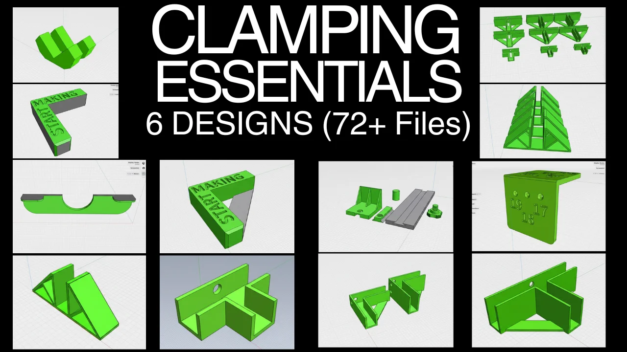 Sheet materials Assembly Jigs Full Bundle - 72 STL 3D print files. product image (1)