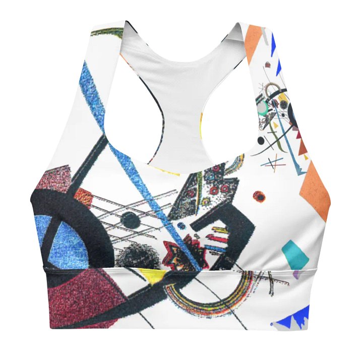 Abstract Lithographic Pattern Design Longline Sports Bra - V1 product image (2)