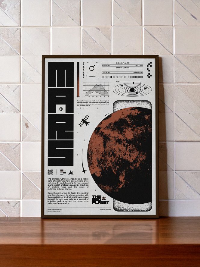 Dominion : Mars — Bold Brutalist Digital Print for Modern Interior product image (1)