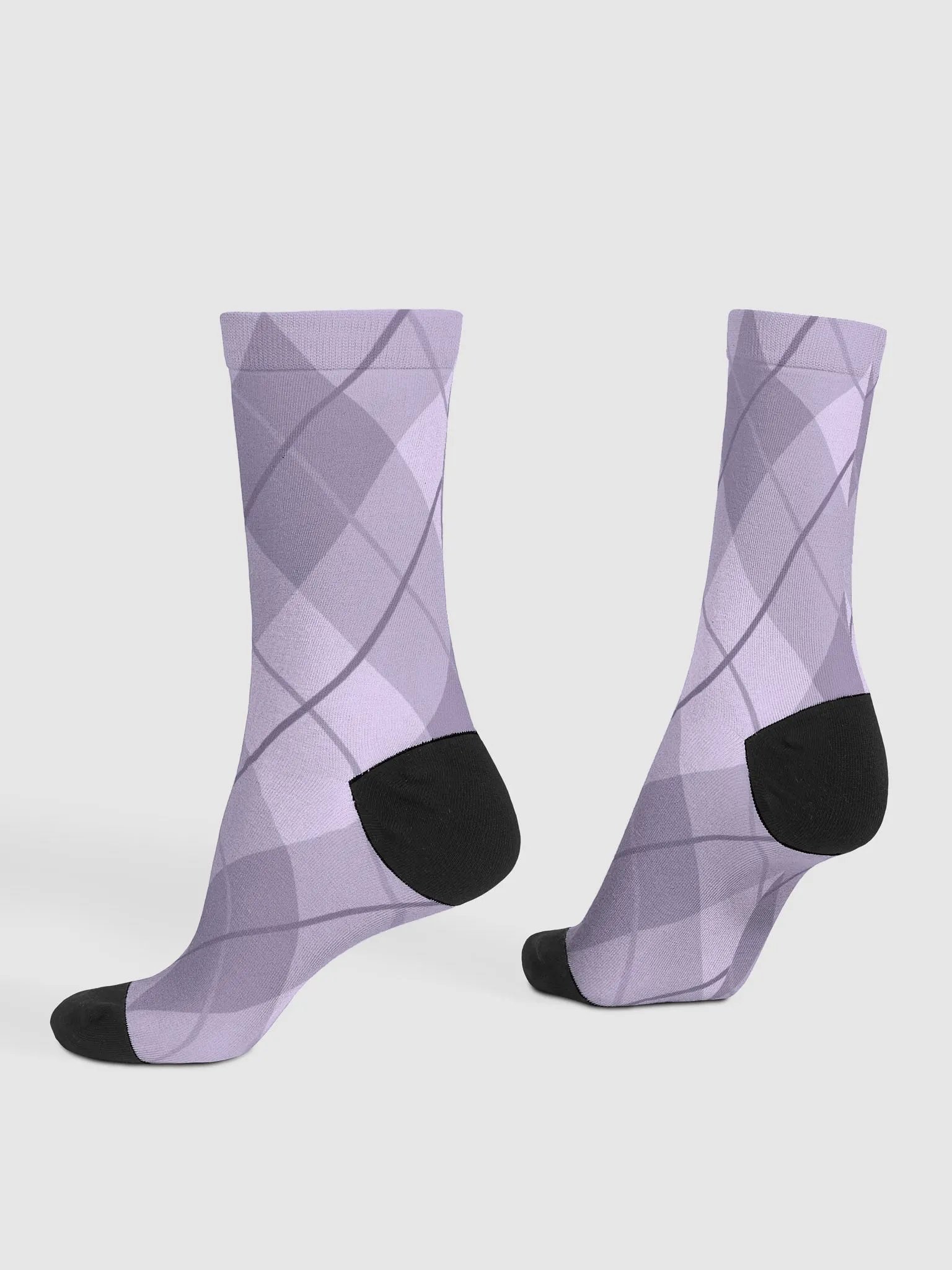 Lilac Argyle Crew Socks product image (4)